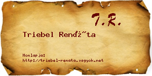 Triebel Renáta névjegykártya